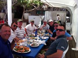 Hawkes Racing Tour Qld 2011 lunching at Sanctuary Cove