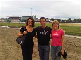 Yvonne, Perry and Jeanett at Flemington trackwork Feb 2011