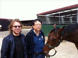 Michael Tang and Michael Lam at Booralite Park with Mikesan