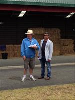 The Master and the apprentice inspecting yearlings (John and Darren Beadman)