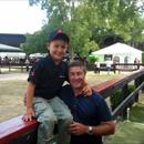 3rd generation Haunui Farm vendor Matthew Chitty with Darren Beadman