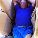 Geoff after golf ... 'in the bunker'