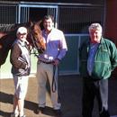 John, Eddy Rigg and Ron Sayers at Flemington with Eastward after her debut win
