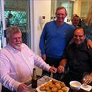 Afternoon at the Hawkes' - John with John Cornish (ATC Chairman) and Michael Crismale (ATC Vice Chairman)