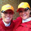 Kelly and Brooke show off their Hawkes Racing caps
