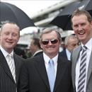 Wayne, John and Michael excited after winning the LEXUS Stakes