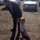 Matilda with her Grandfather on Australia Day