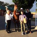 Winners are grinners! Alan Bell and his family with Deep Field after his win. Congrats to Kiaora Stud